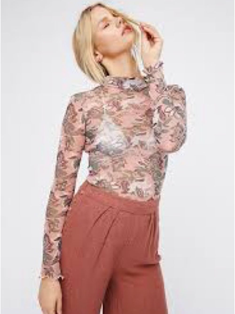 Free People- Pukka Mesh Layering Top Sz XS